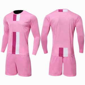 Conjunto de Camiseta y Pantalones Cortos de Fútbol para Hombre, Color Morado, Manga Larga, Cuello Redondo, Diseño con Bloques de Color, Impresión Sublimada, Absorbe la Humedad, Deportivo, para Toda Temporada - Product Image 5