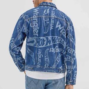 Veste en jean vintage sur mesure OEM Streetwear pour homme, avec patch brodé, coupe oversize, style workwear, pour l'hiver - Product Image 2