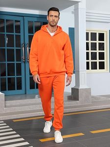 Conjunto Deportivo Personalizado para Hombre, Servicio OEM, Sudadera con Capucha y Pantalones Jogger de Color Sólido, Ropa Deportiva de Felpa, Transpirable, de Secado Rápido, Holgado - Product Image 2