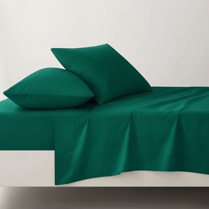 Cotton Flat <b>Sheet</b> 150TC Plain Dyed Breathable All-Season Bedding for Adult Fully elasticized for a snug <b>fit</b> - Product Image 1