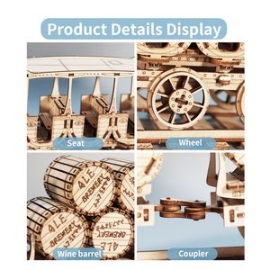 Rompecabezas 3D de Madera, Modelo de Camión de Vino, Kits Educativos para Niños, Juguete para Regalos de Navidad y Cumpleaños, en Caja, Rompecabezas y Juego de Ingenio - Product Image 3