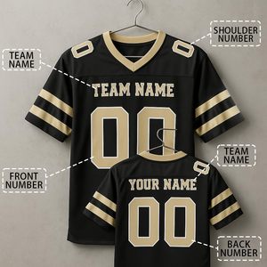 เสื้อฟุตบอลแบบระบายอากาศได้ดี สั่งทำได้ตามต้องการ พร้อมลายพิมพ์แบบ Sublimation สำหรับทีมฟุตบอลอเมริกัน เสื้อทีมชาย เสื้อฟุตบอลอเมริกัน - Product Image 6