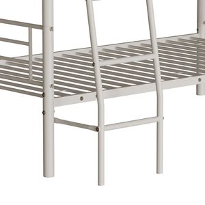 Cama Triple Metálica Blanca de Tamaño Doble para Dormitorio o Residencia Universitaria, Desmontable en Tres Camas Individuales para Niños - Product Image 6