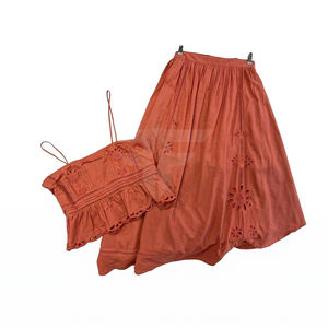 <b>Elastic</b> Waist Custom Color Made <b>Skirts</b> Embroidery Hot Sale Casual Fashion Long <b>Skirt</b> for Women - Product Image 1