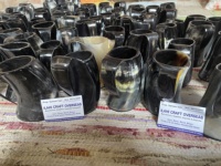 Mug Tanduk Kerbau Asli Ramah Lingkungan Buatan Tangan Kualitas Makanan Gaya Abad Pertengahan Religius Feng Shui Hewan Bir Rustic Natal Baru