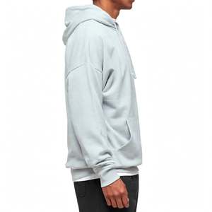Nuevas Sudaderas Blancas de Corte Regular para Hombre, 100% Algodón, Invierno, Casual, Transpirables, Estilo Urbano, con Bolsillo, Diseño Sólido, Forradas, 380g - Product Image 6