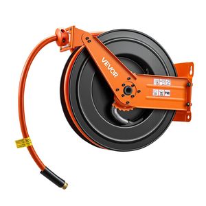 Avvolgitubo Automatico per Compressore d'Aria in PVC da 3/4 Pollici x 50 Piedi, Retrattile con Cavo di Ingresso da 5 Piedi, Componenti Pneumatici - Product Image 1