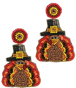 ต่างหูปักลายวงกลมครึ่งวงกลมพร้อมลูกปัดสำหรับเด็กผู้หญิงทำด้วยมือดีไซน์คลาสสิกโดยงานหัตถกรรม MD - Product Image 6