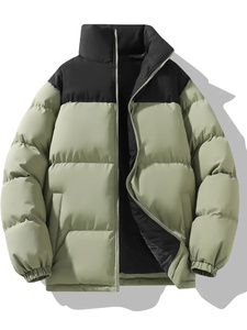 Wholesale Custom Men's Puffer <b>Jacket</b> New Design Fashion Quilted Bomber <b>Jacket</b> Hood White Waterproof Bubble Leather Plus Size - Product Image 5