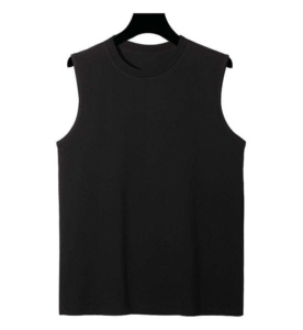 Slim Smart <b>Men's</b> O-Neck Sleeveless Tank Top Solid Color Knitted Casual <b>Vest</b> Black <b>White</b> Gray 2026 - Product Image 3