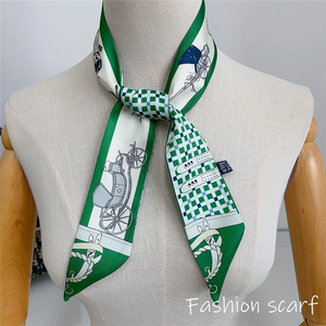 Novedad de moda para mujer, superventas: Cinta decorativa versátil con diseño de carruaje de calabaza, para bolsos, diademas y como pañuelo pequeño de seda - Product Image 1