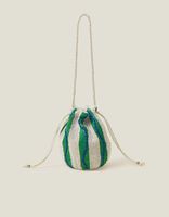 Sac Potli en Coton Brodé à la Main avec Broderie en Soie, Pochette de Luxe Ethnique à Cordon Coulissant, Cadeau de Mariage Indien