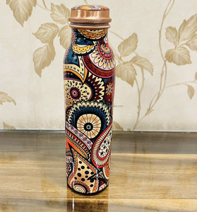 ขวดทองแดงพิมพ์ลายพร้อมลายดอกไม้สวยงามเพื่อสุขภาพที่ดี - Product Image 1