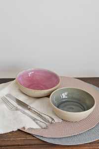 Bols ronds en céramique, glaçure céladon, minimalistes, faits à la main, pour servir soupes et desserts - Product Image 4