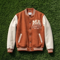 Veste décontractée pour homme en mélange de laine, à fermeture éclair sur le devant, avec logo, col montant, séchage rapide, respirante et écologique