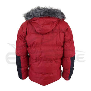 Chaqueta Roja Acolchada para Hombre, Talla Grande, Parka de Esquí Roja, Abrigo Impermeable y Cortavientos de Primera Calidad con Capucha de Piel, Chaqueta Deportiva para la Nieve - Product Image 2