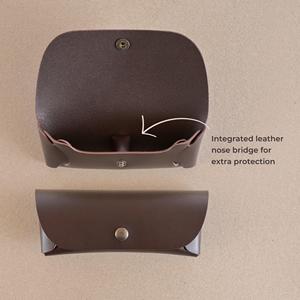 Genuine Leather <b>Glasses</b> Pouch Luxury <b>Soft</b> Cowhide Spectacles <b>Case</b> Slim Handmade Sunglasses Cover Travel Bag LGC-0111 - Product Image 5