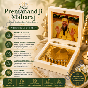 Shree Premand Ji Maharaj - Arte Cuadrado de Madera Hecho a Mano y Ecológico para Mejorar la Abundancia y el Éxito - Product Image 6