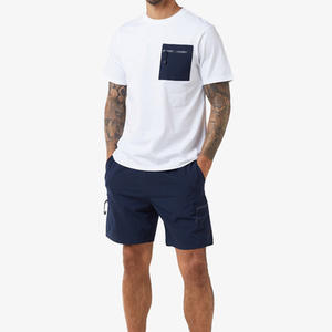 Conjunto de Shorts de Verano para Hombre, Más Vendidos, Ecológicos, Ligeros, de Tela de Rizo, Estilo Hip Hop, Color Sólido, en Oferta Online, Top Estampado - Product Image 1