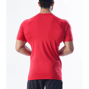 Vente en gros de t-shirts de compression unisexes personnalisés de haute qualité, manches longues, col rond, 100% polyester spandex, coupe-vent, séchage rapide - Product Image 4