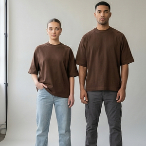 T-shirt ample à coupe carrée, manches tombantes, t-shirts unisexes pour hommes et femmes, 100% coton, col rond, t-shirt ample unisexe - Product Image 5