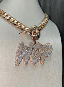 Fully Iced Out Diamond Hip Hop Pendant 925 Sterling <b>Silver</b> and Round Brilliant Cut Pendant for Unisex Streetwear and Gifting - Product Image 6