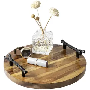 Bandeja Decorativa Navideña de Madera de Alta Calidad - Diseño Moderno Multifuncional, Paquete de Varias Piezas, Hecho por Zahid Exports - Product Image 2