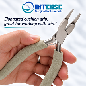 Pince à bec plat professionnelle en acier inoxydable pour bijoux, outil de pliage de fil et de façonnage artisanal, prise confortable, instrument chirurgical robuste - Product Image 2