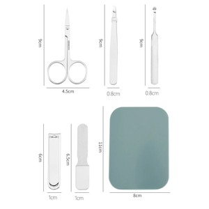 BAFA SURGICAL INSTRUMENTS SNI-NN-463 Portable Stainless Steel Manicure Set-Nail Clippers Scissors <b>Ear</b> <b>Pick</b> Thick Nails Care Wide - Product Image 2