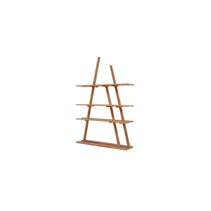 Indonesian Style Minimalist Design Triangular <b>Bookshelf</b> with Teak Wood Frame for Home Decoration - Product Image 5