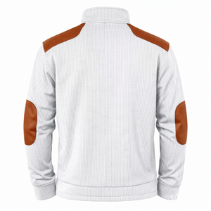 Chaqueta de hombre de peso pesado, casual, con cuello alto, manga larga, costuras en contraste, de terciopelo de algodón europeo, con cremallera, estilo deportivo Birlag - Product Image 3