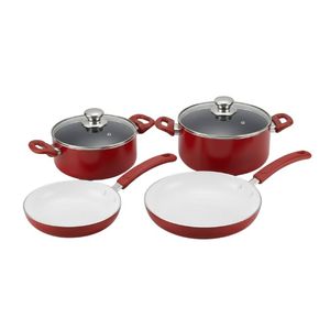 4-Piece <b>Cookware</b> <b>Set</b> Ceramic Non-Stick Coating Glass Lids Composite Material Dishwasher Safe Eco-Friendly - Product Image 5