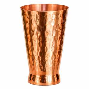 Gobelet à eau en verre courbé en cuivre, finition lisse, avec poignée, écologique, portable, grande capacité, tasse à boire en métal pur, ayurvédique - Product Image 4