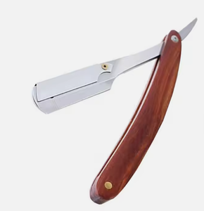 Navaja de Afeitar Profesional de Acero Inoxidable con Mango de Madera, Afeitadora Manual para Barba, Personalizable para Hombres - Product Image 4