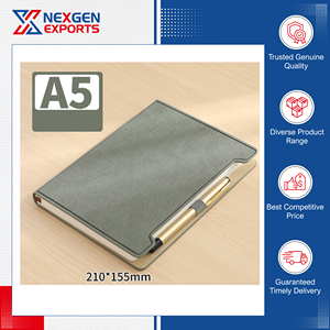 Carpeta de Anillas de Cuero PU de Calidad Superior Disponible en Grandes Cantidades, Encuadernación en Espiral, Correa Elástica, Portaplumas, Mejor Precio del Mercado - Product Image 2