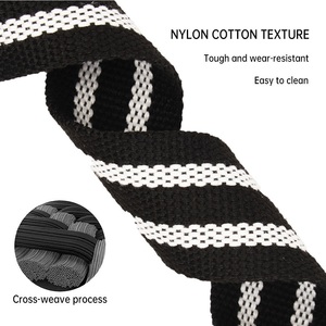 Meilleures sangles de levage en coton rembourrées, légères, réglables et très extensibles pour la musculation avec logo personnalisé - Product Image 3