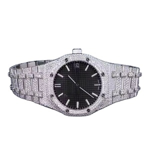 Luxury Top Brand Quartz Fashion Classic Moissanite Diamond <b>Watch</b> Stainless Steel Band Sapphire Glass Custom Style Men - Product Image 1