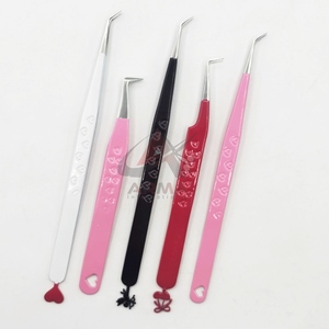 Pince à cils isolante à 45 degrés, en acier inoxydable durable, à pointe fine, avec revêtement en poudre blanche, à 90 degrés, très vendue - Product Image 5