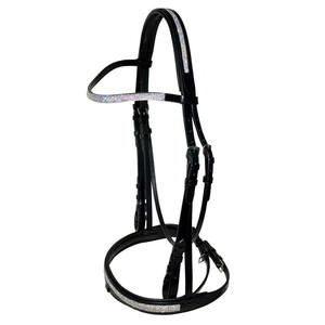 Brida de Cuero de Lujo para Caballo, con Cristales Multicolor en la Frente, Narquera Anatómica Suave y Acolchado de Cristal de Alta Gama - Product Image 2