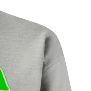 Sudadera Gris AKA con Gráficos, Cuello Redondo, Manga Larga, Puños Acanalados, Informal, para Mujer, Top de Felpa, Ropa de Calle, Uso Diario - Product Image 5