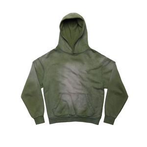 Custom Heavyweight French Terry 100% Cotton Men's <b>Vintage</b> Wash Distress Hoodie Pullover <b>Oversized</b> Fit <b>Sweatshirts</b> - Product Image 5