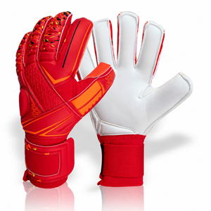 New Professional <b>Latex</b> Waterproof Non-Slip Adjustable Wrist Strap Breathable Lace-Up Closure Full Finger High Goalkeeper Gloves - Product Image 1