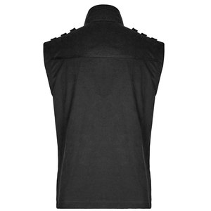 Stand-Up Collar Vest <b>Gothic</b> Steampunk Industrial Warrior Sleeveless Buckles Waistcoat 2026 - Product Image 4