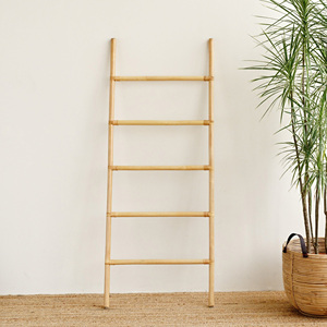 Accessories for home organizer decorative cane rattan <b>ladder</b> cloth facial towel holder <b>ladders</b> - Product Image 3