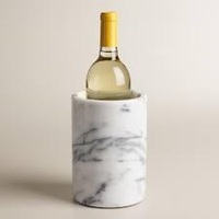 Refroidisseur à vin et support multi-usages en marbre naturel de Taïwan, garde les bouteilles au frais, sert également de rangement pour ustensiles et d'organisateur pour la cuisine