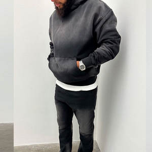 Wholesale <b>Plain</b> High Quality Heavyweight Fleece <b>Hoodies</b> Best Selling Customized New Fashion <b>Men</b> Hoodie - Product Image 2