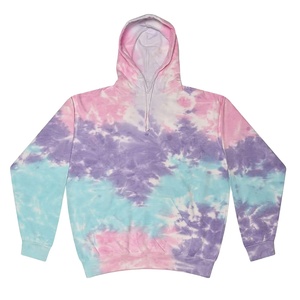 Sudadera con capucha con tinte de corbata para hombre de talla grande de alta calidad 100% algodón poliéster lavado con ácido sudadera bordada - Product Image 1