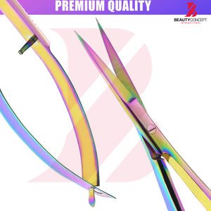 Ciseaux de beauté à ressort en acier inoxydable anti-rouille, personnalisables avec logo, couleur arc-en-ciel, très demandés, pour modelage et finition, OEM/ODM disponible - Product Image 4