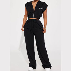 Ensemble de survêtement en coton teint sur mesure pour femmes, idéal pour le yoga et la gym – Vente en gros, Fournisseur direct d'usine OEM - Product Image 1