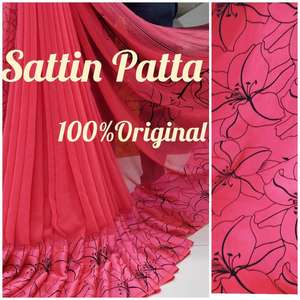 Sari en tissu imprimé pour femmes, 6,30 mètres, avec des pièces bleues en stock - Product Image 5